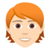 🧑🏻‍🦰 person: light skin tone, red hair display on JoyPixels